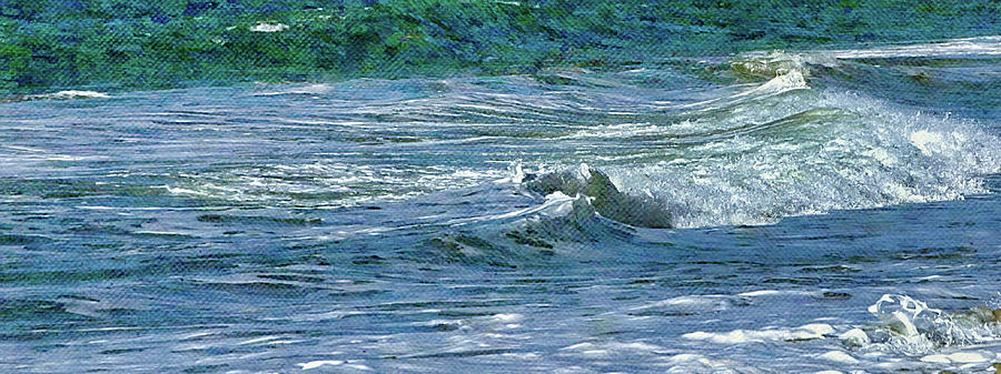 Impressionist Panorama Ocean Wave Digital Art