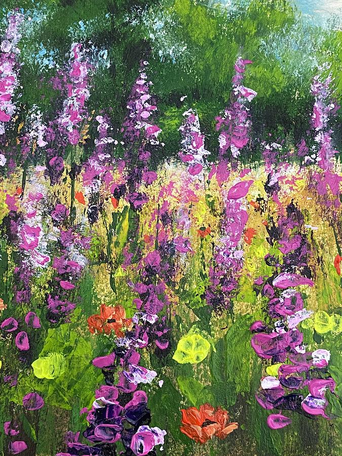 Impressionist Summer Wild Flowers Painting by Masha Batkova