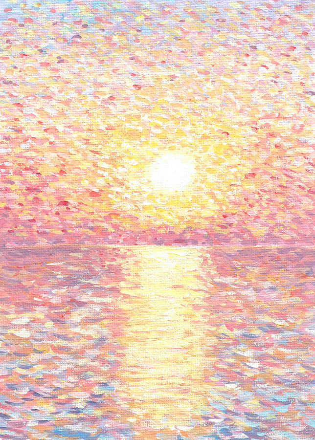 Impressionist Sunset Painting by Elizabeth Lock