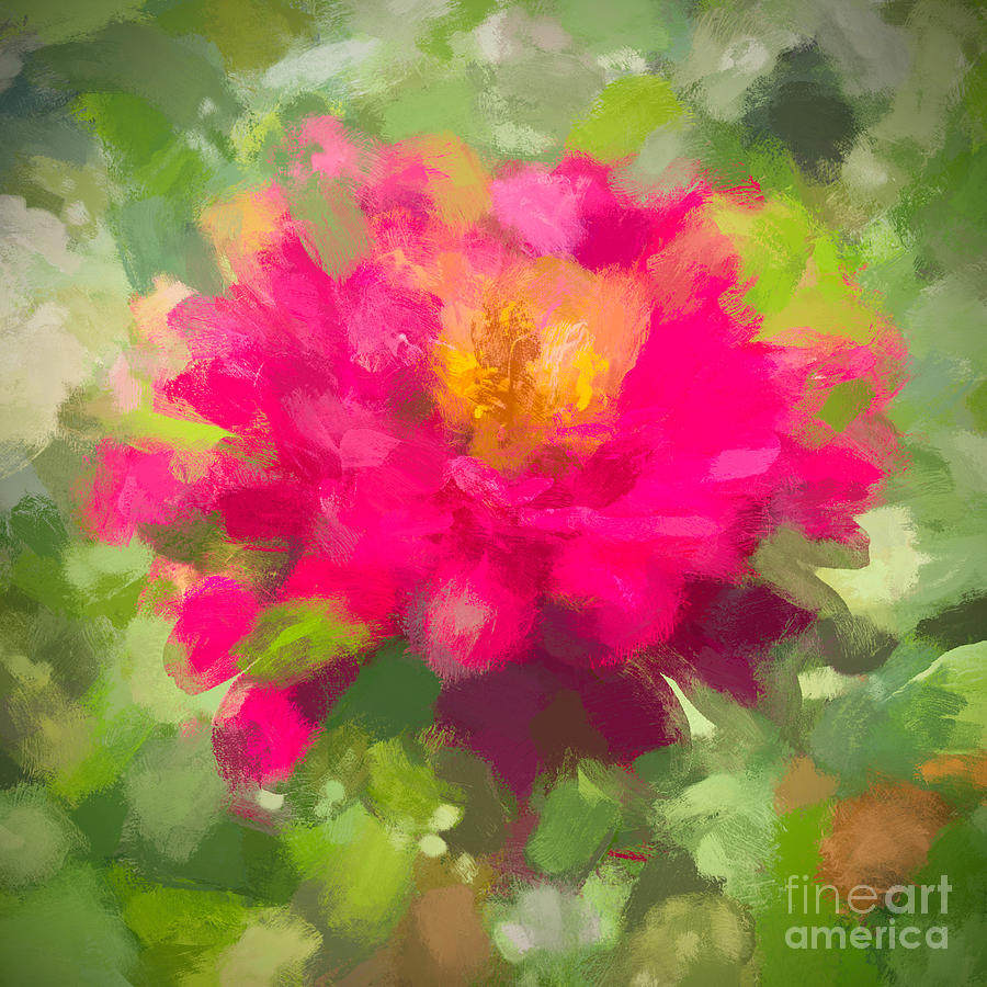 Impressionist Zinnia Photograph by Luther Fine Art