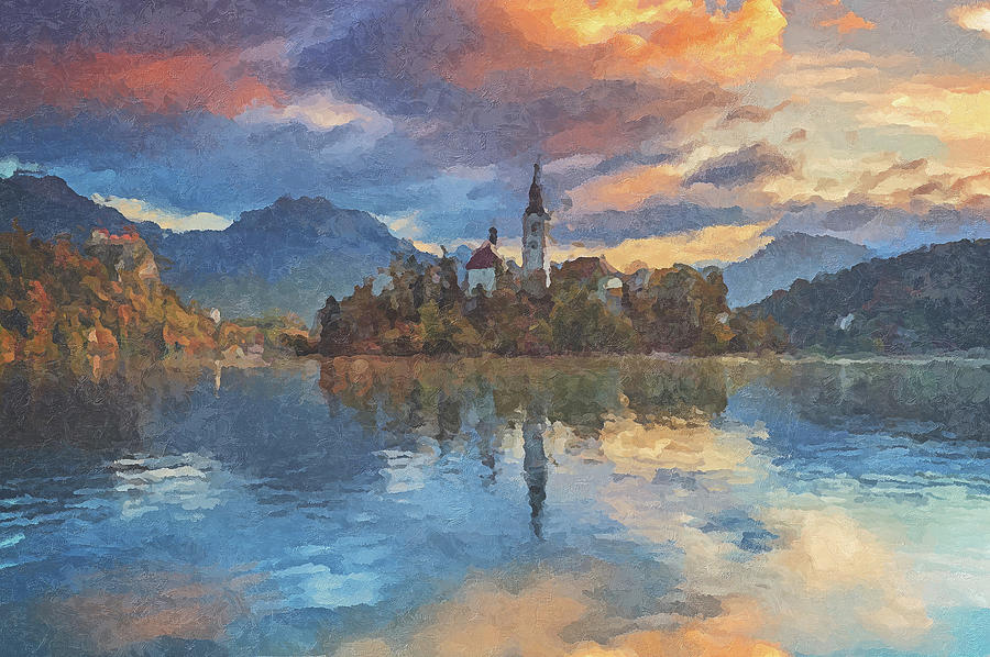 Impressionistic Bled Photograph by Elias Pentikis