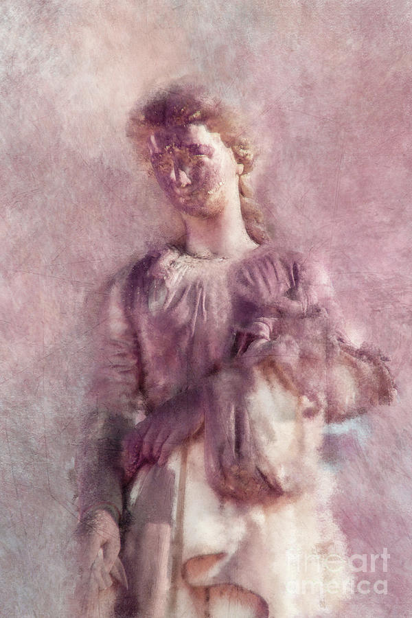 Impressionistic Bonaventure Statue Photograph by Amy Curtis