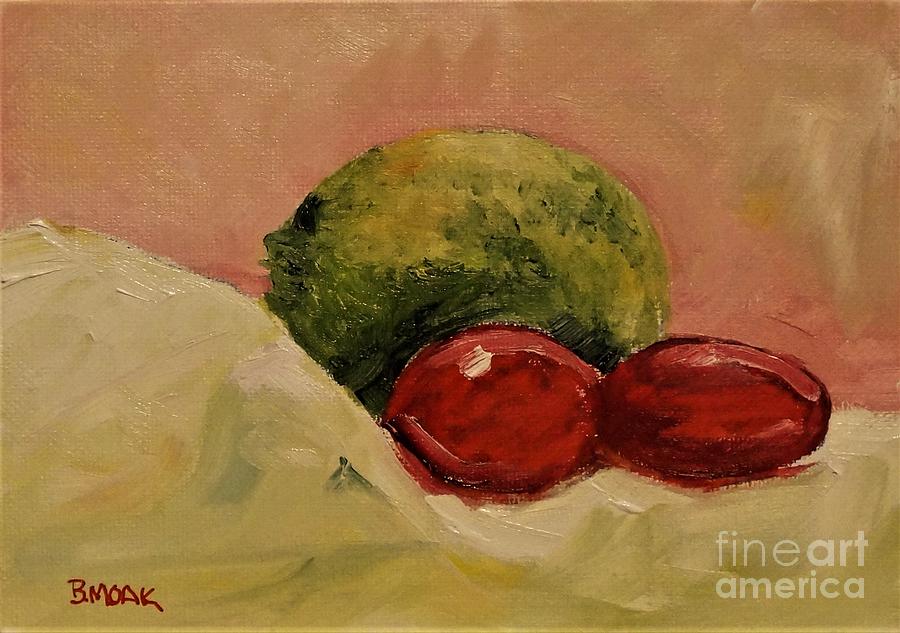 Impressionistic Lime and Sugar Bombs Painting by Barbara Moak