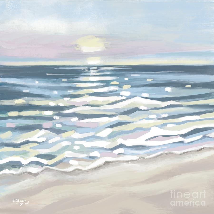Impressionistic Ocean Waves Painting by Elizabeth Robinette Tyndall