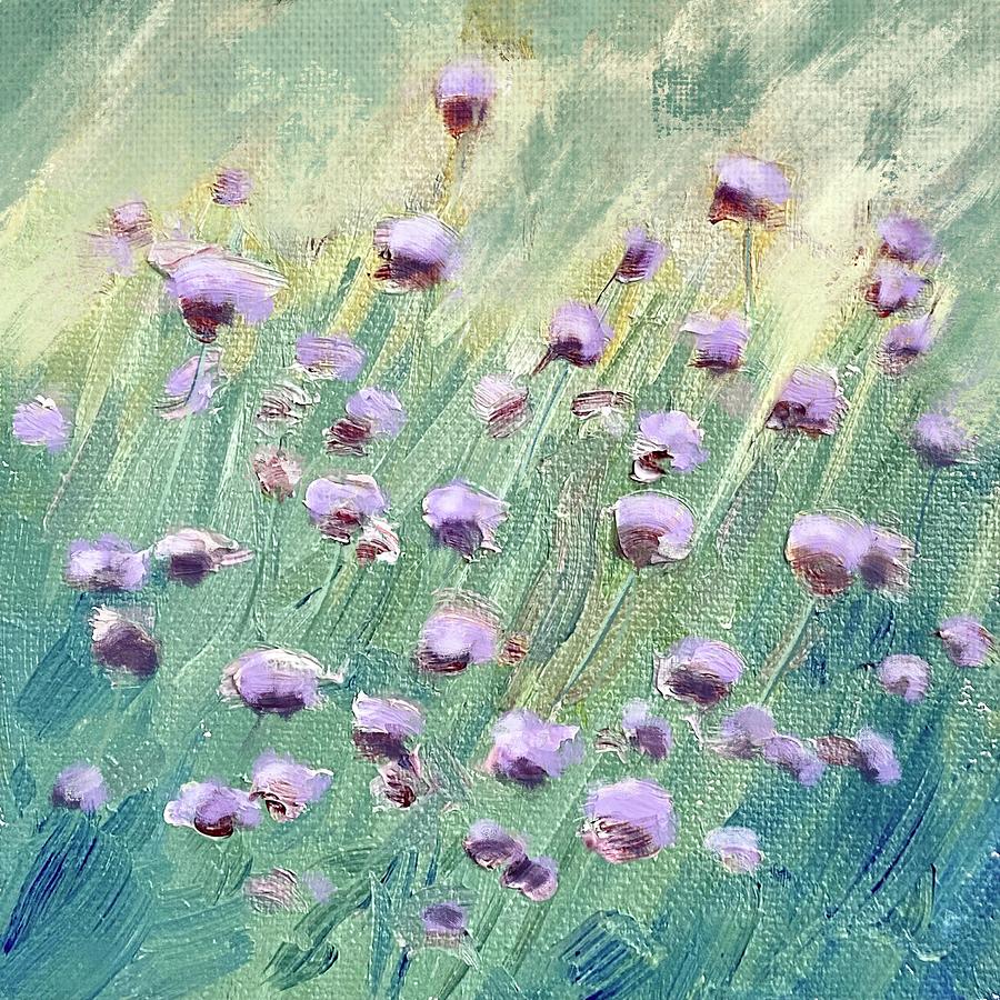 Impressionistic purple flowers Painting by Masha Batkova