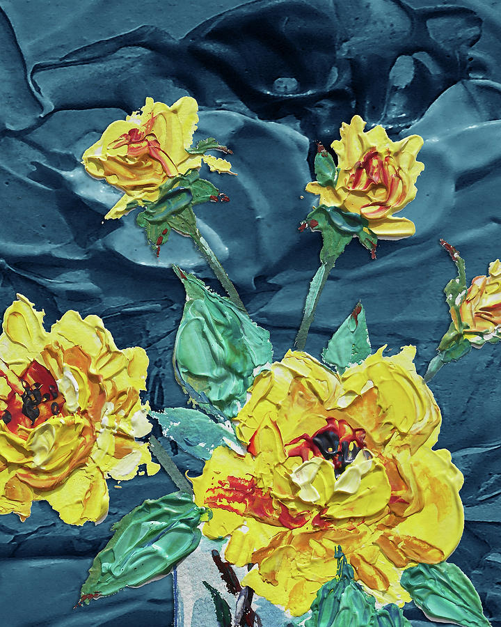 Impressionistic Rose Flowers  Painting by Irina Sztukowski