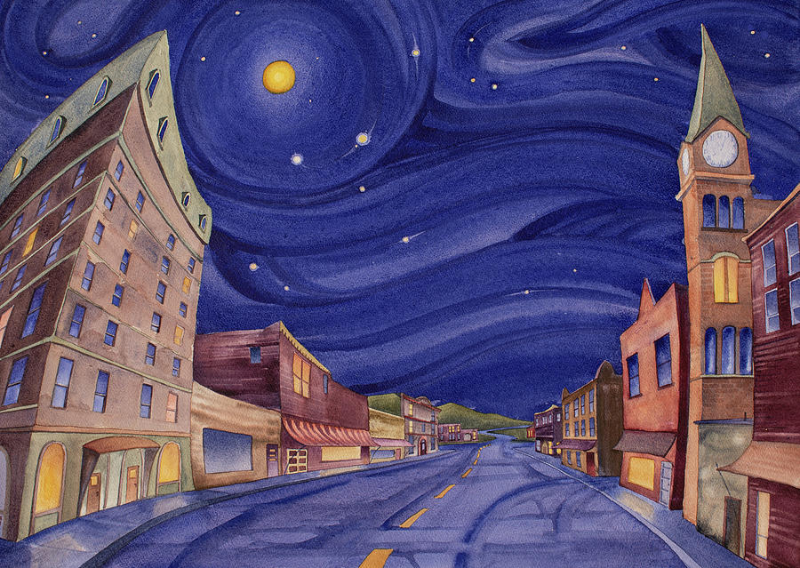 Impressions of Butte, Montana Painting by Scott Kirby