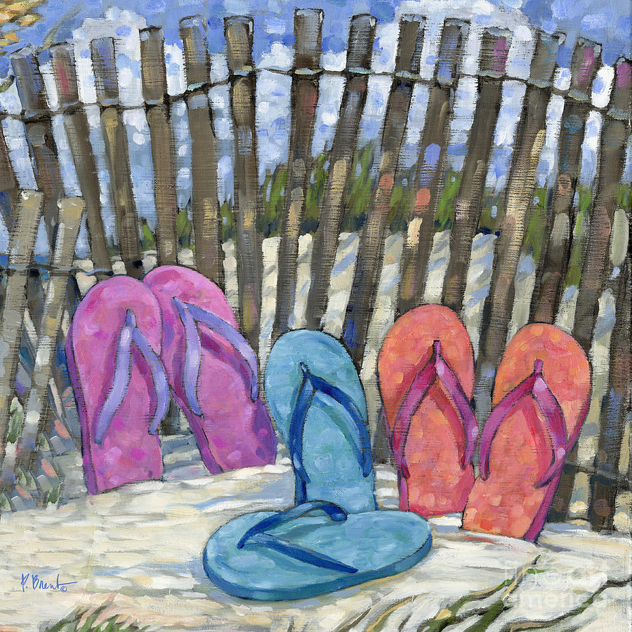 Impressions of Flip Flops Square II Painting by Paul Brent - Fine Art ...