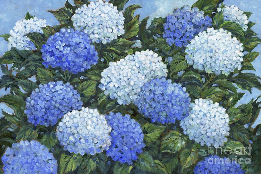 Flower Painting - Impressions of Hydrangeas Horizontal II by Paul Brent