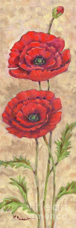 Flower Painting - Impressions of Poppies Vertical by Paul Brent