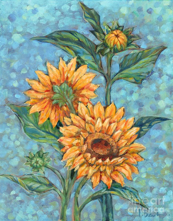 Impressions of Sunflowers IV - Bright Painting by Paul Brent - Fine Art ...