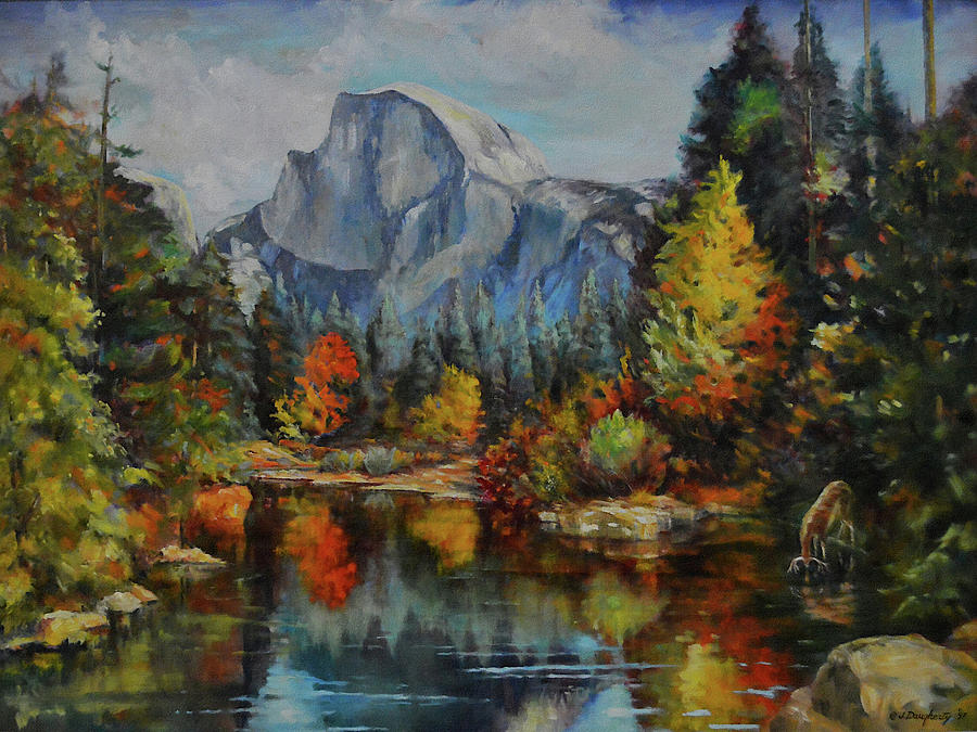Impressions Of Yosemite Painting by Jacqueline L Daugherty