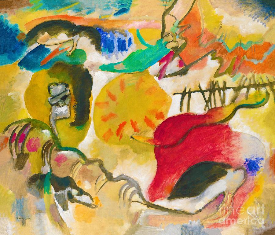 Improvisation 27 or Garden of Love Painting by Wassily Kandinsky
