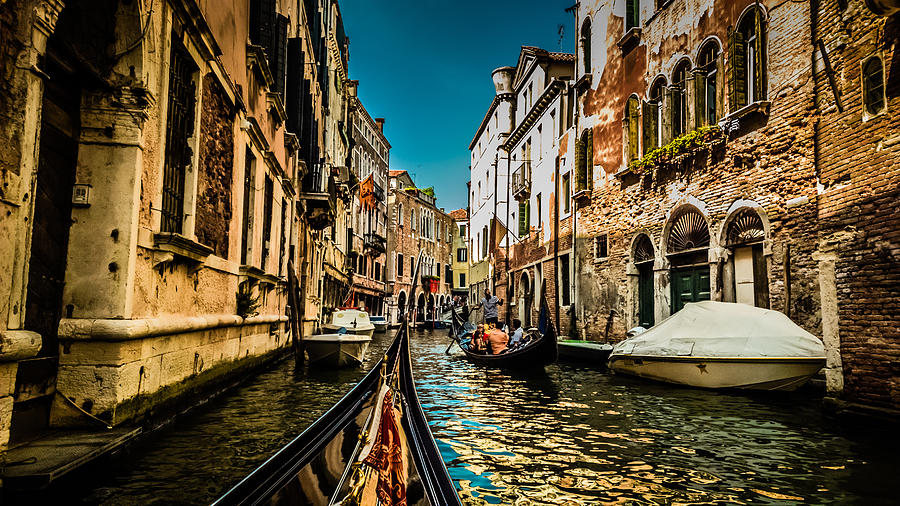In a Gondola in Venice Photograph by Jakob Montrasio