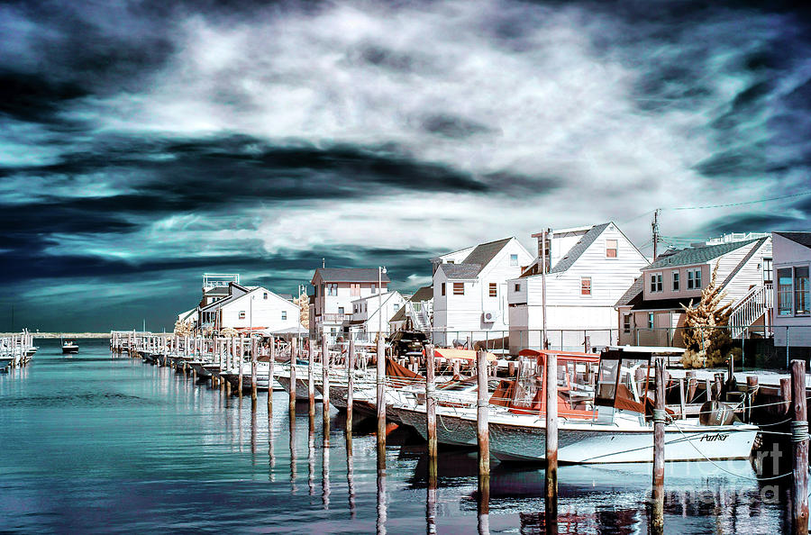 In a Row at Long Beach Island Infrared Photograph by John Rizzuto