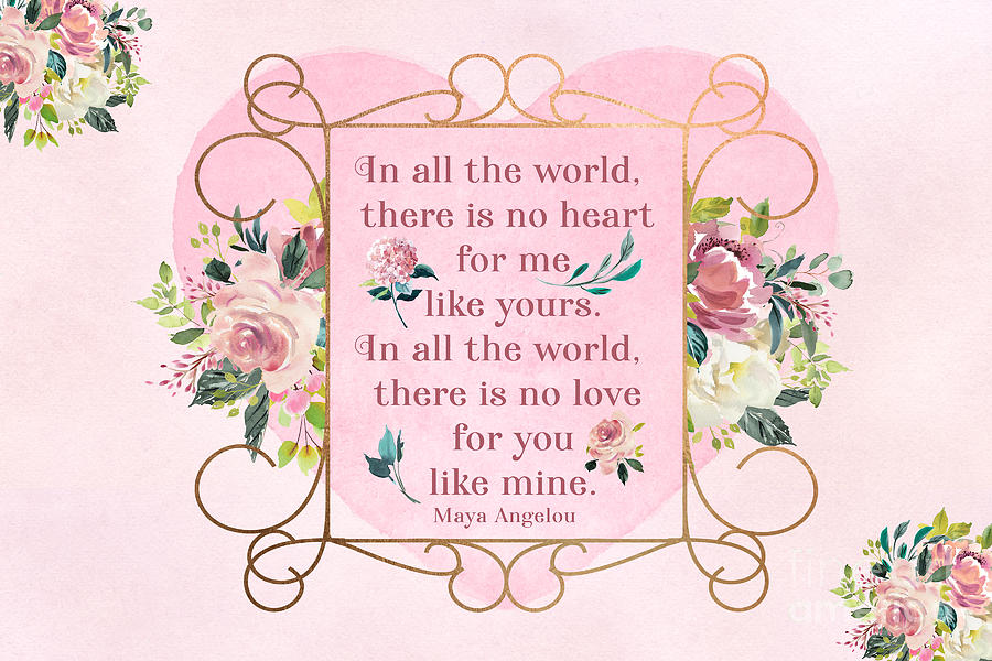 In All The World Your Heart Love Card and Art Digital Art by Anita Pollak