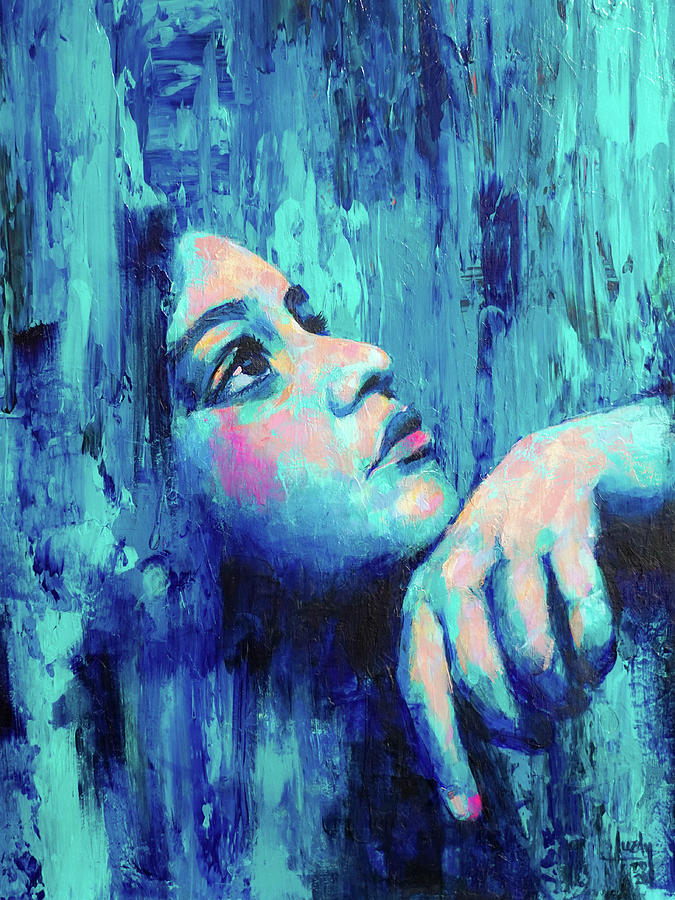 In and Out of Blues Painting by Luzdy Rivera