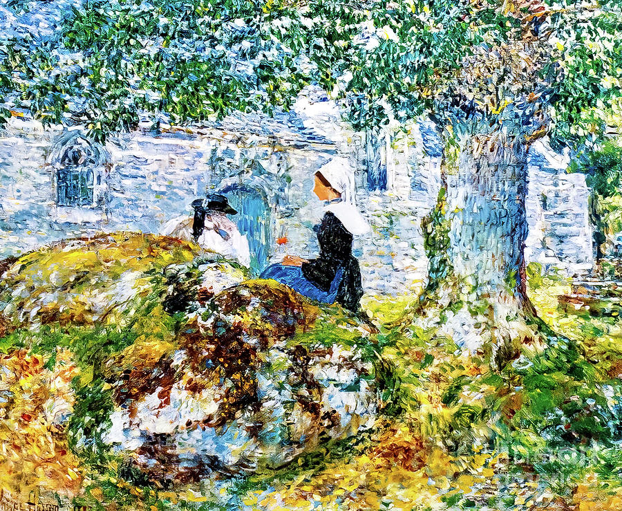In Brittany by Childe Hassam 1897 Painting by Childe Hassam