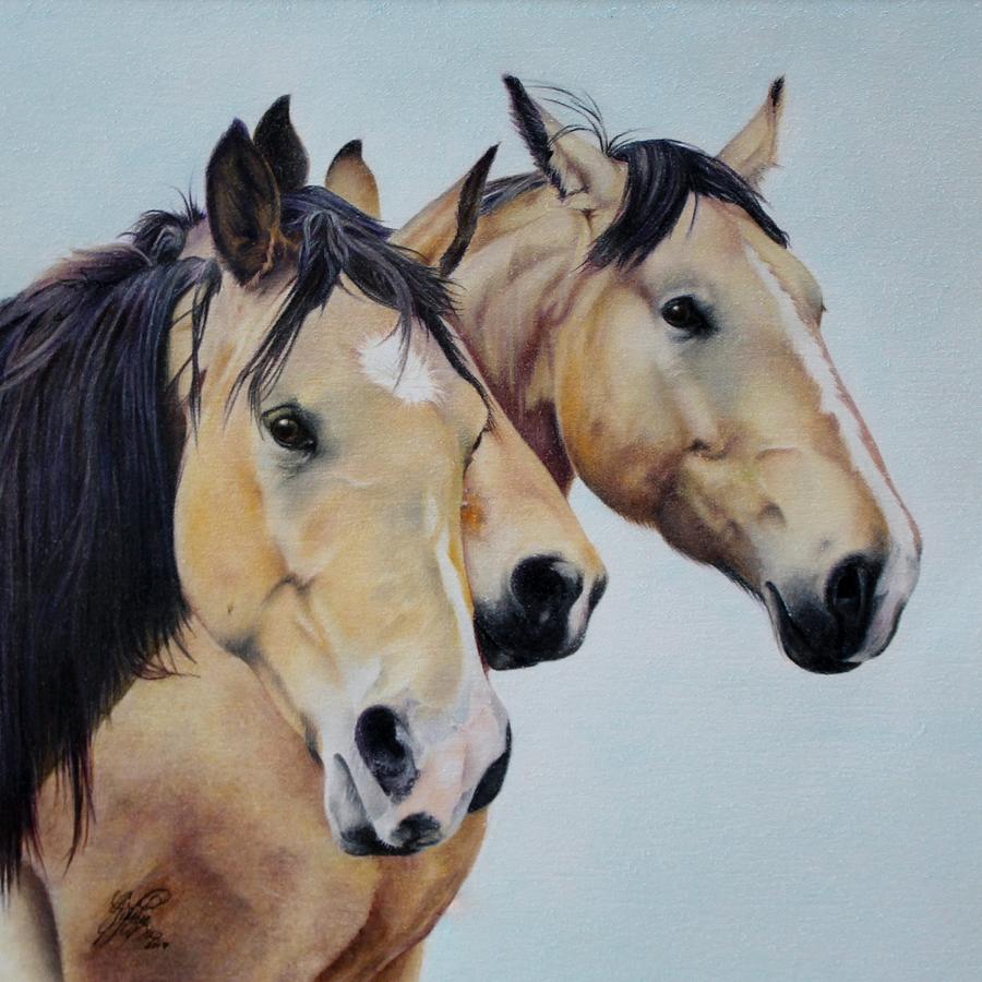 In By a Nose Pastel by Tess Lee Miller