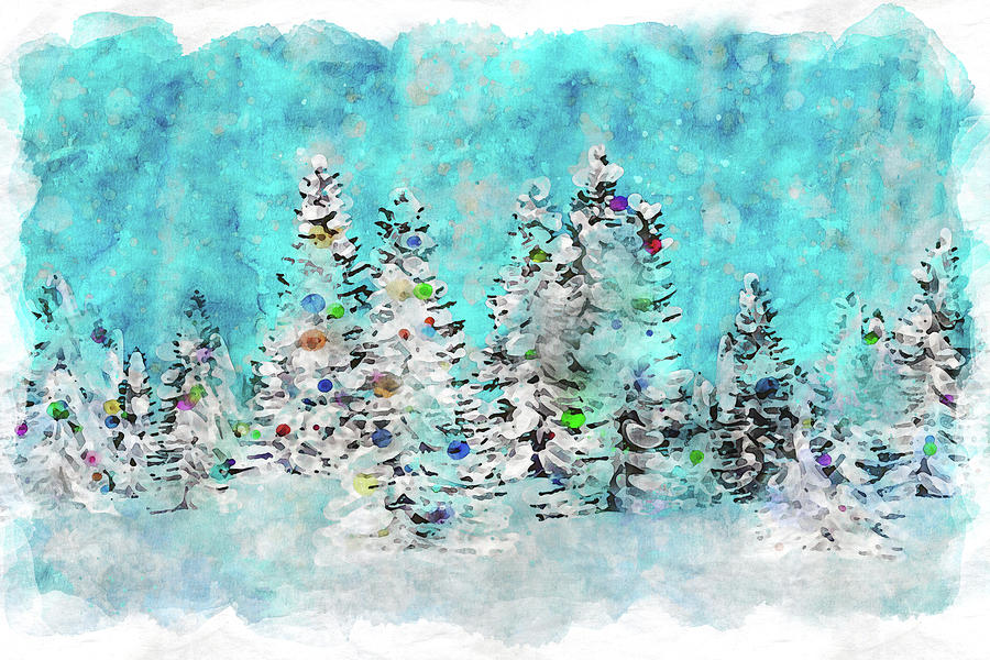 In Celebration of Snow Digital Art by Peggy Collins