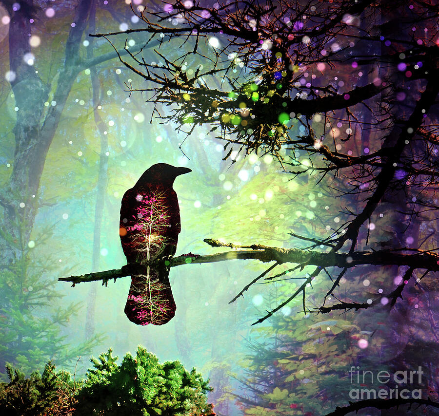 In Celebration of the Crow Spirit Digital Art by Tara Turner