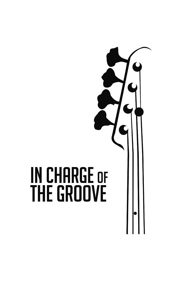 Bass Player Digital Art - In Charge Of The Groove by Sumini Munaroh