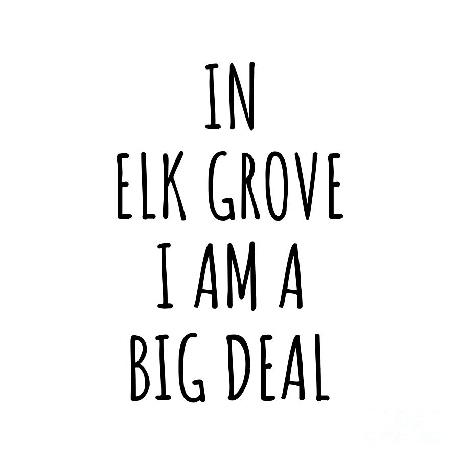 City Digital Art - In Elk Grove Im A Big Deal Funny Gift for City Lover Men Women Citizen Pride  by Jeff Creation