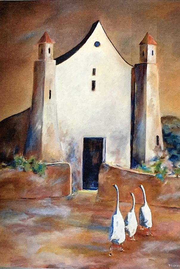 Santa Fe Painting - In for Vespers by Sue Prideaux