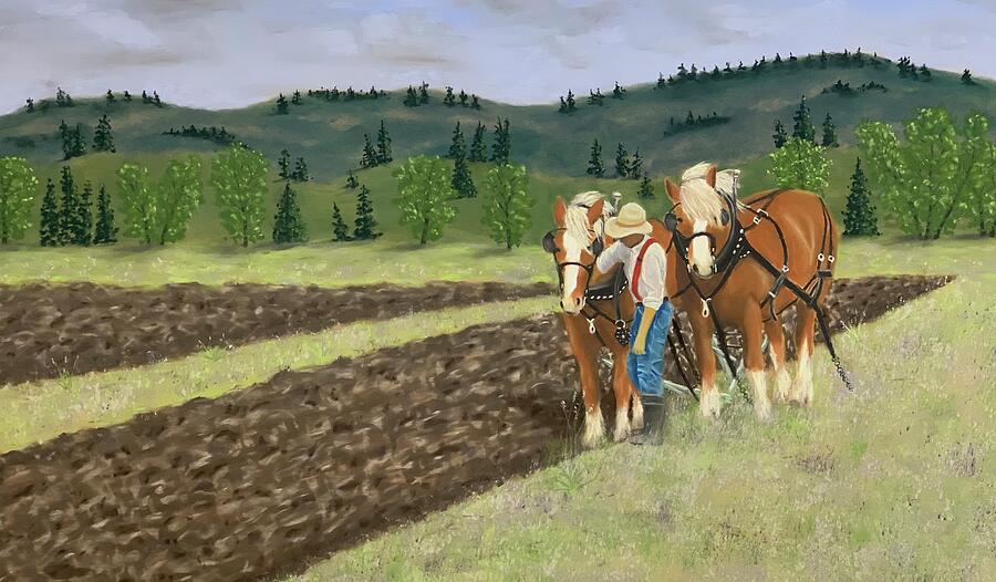 In Good Hands Pastel by Carl E Capps