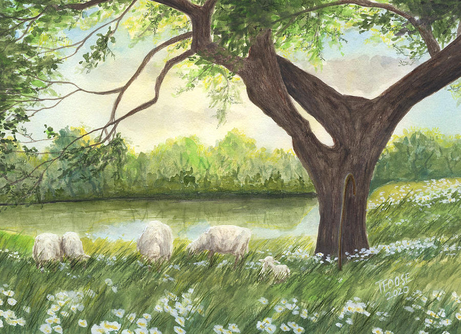 In Green Pastures Painting