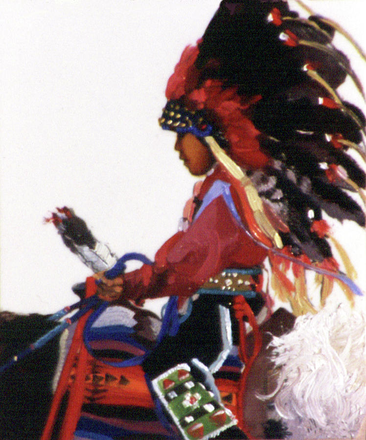 Native American Painting - In Hid Finest Regalia by Elizabeth - Betty Jean Billups