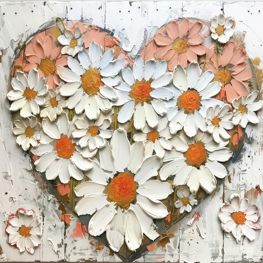 In Love With Daisies Painting by Tina LeCour