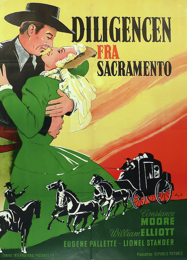 Vintage Mixed Media - In Old Sacramento, 1946 - art by Benny Stilling by Movie World Posters