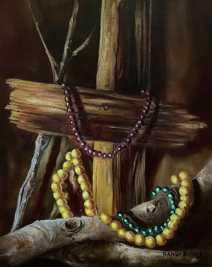 Mardi Gras Beads Painting by Rand Burns