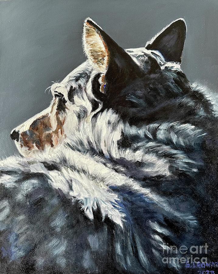 Dog Painting - In Repose by Suzanne Leonard