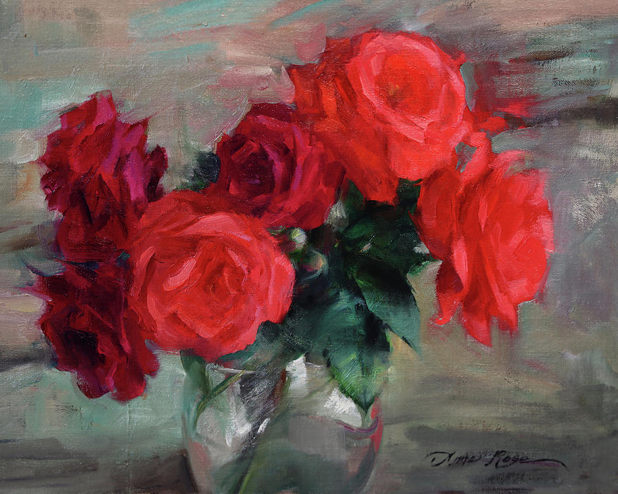 In Shades of Red Painting by Anna Rose Bain
