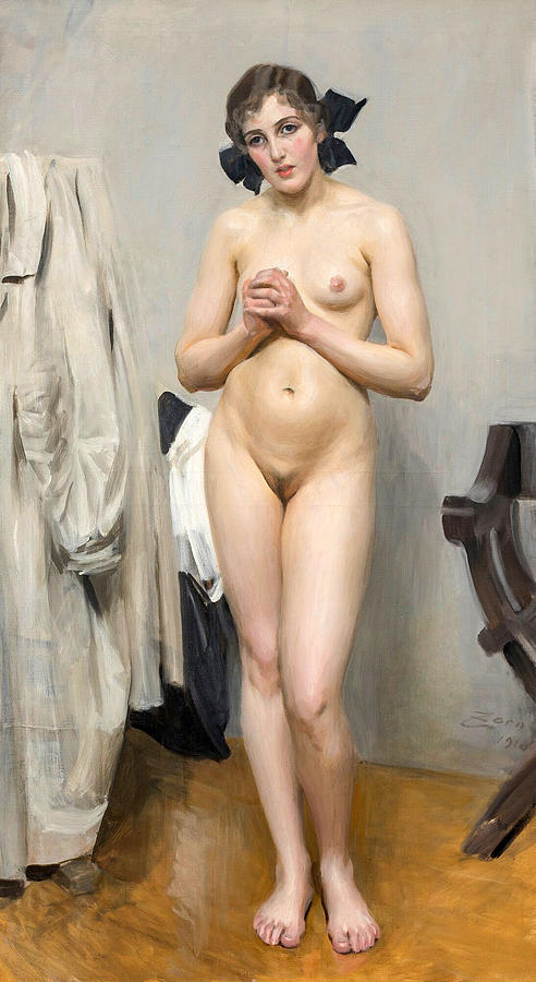 In the Artists Studio Painting by Anders Zorn