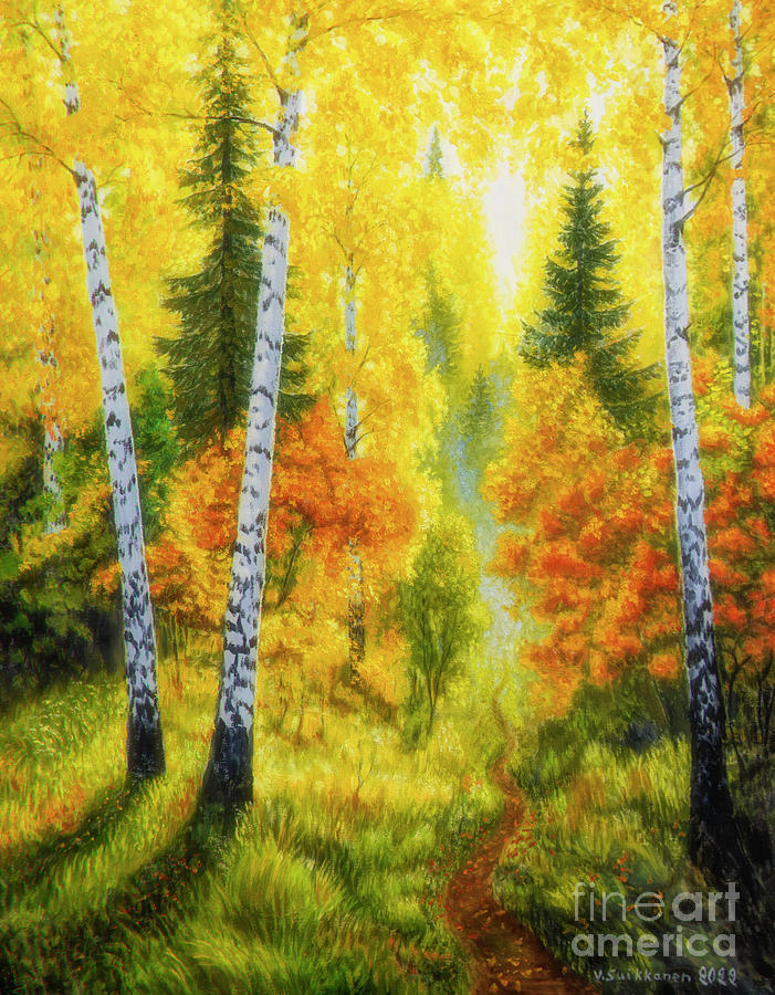 In The Autumn Forest Painting