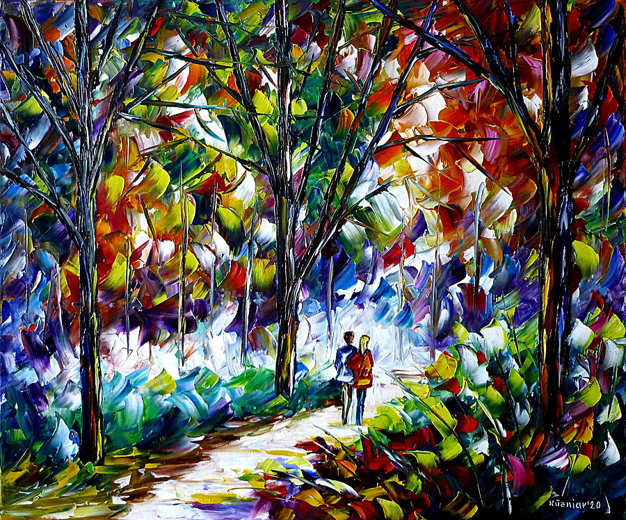 In The Colorful Park Painting by Mirek Kuzniar