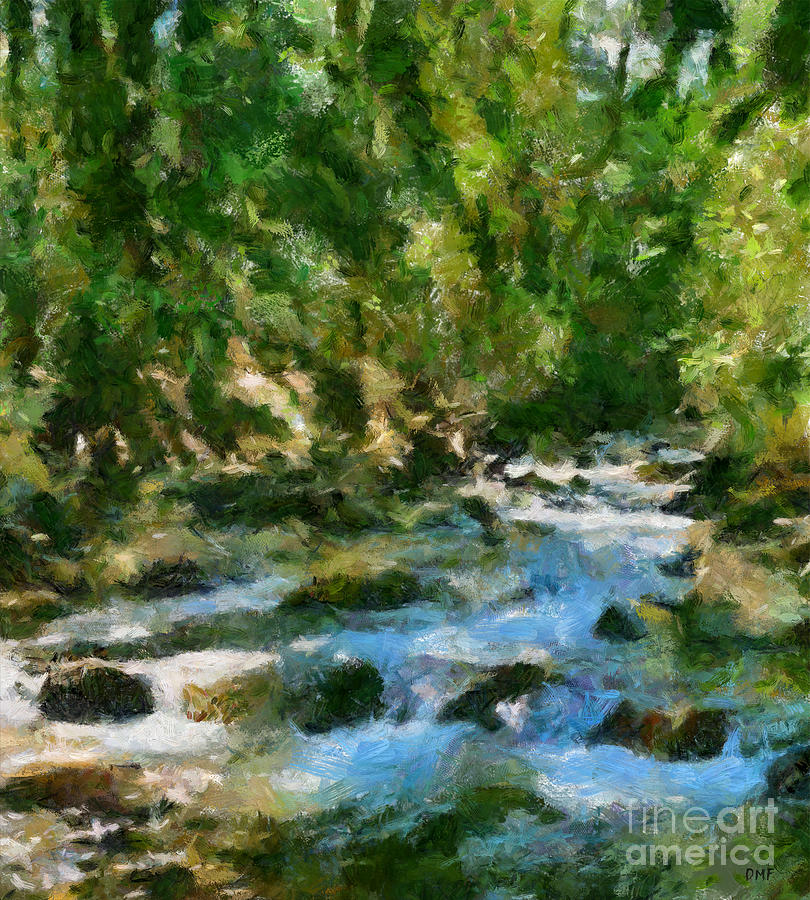 In The Cool Of The River Painting by Dragica Micki Fortuna