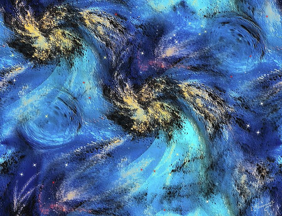 Space Painting - In The Cosmic Ocean by Eric Marioneaux