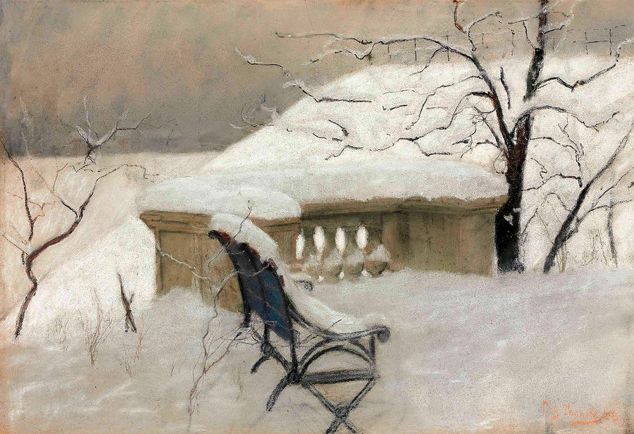 In the Elbpark, Hamburg Painting by Frits Thaulow