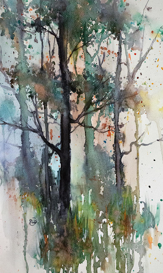 In the Forest Painting by Rebecca Davis