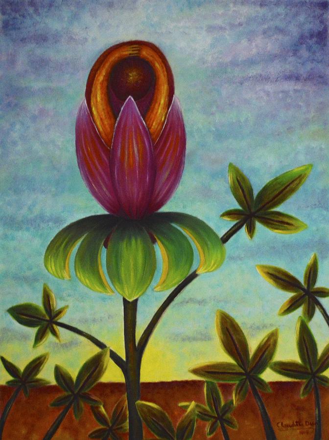 Flower Painting - In the Garden 1 by Claudette Dean Flower Painting - In the Garden 1 by Claudette Dean