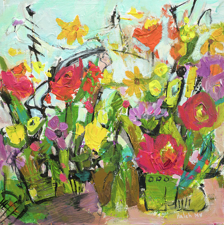 In The Garden Painting by Haleh Mahbod