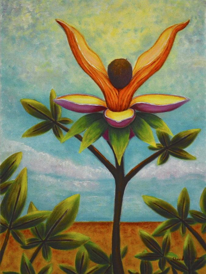 Flower Painting - In the Garden IV by Claudette Dean Flower Painting - In the Garden IV by Claudette Dean