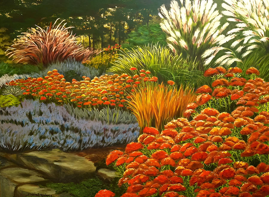 In The Garden Painting by Sherrell Rodgers