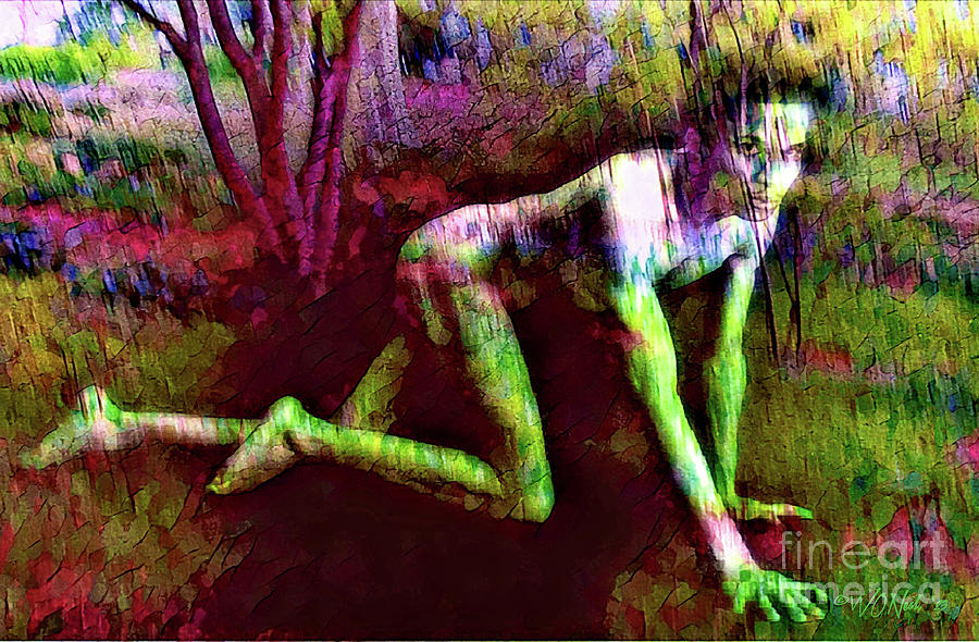 Portrait Digital Art - In The Garden by Walter Neal Portrait Digital Art - In The Garden by Walter Neal