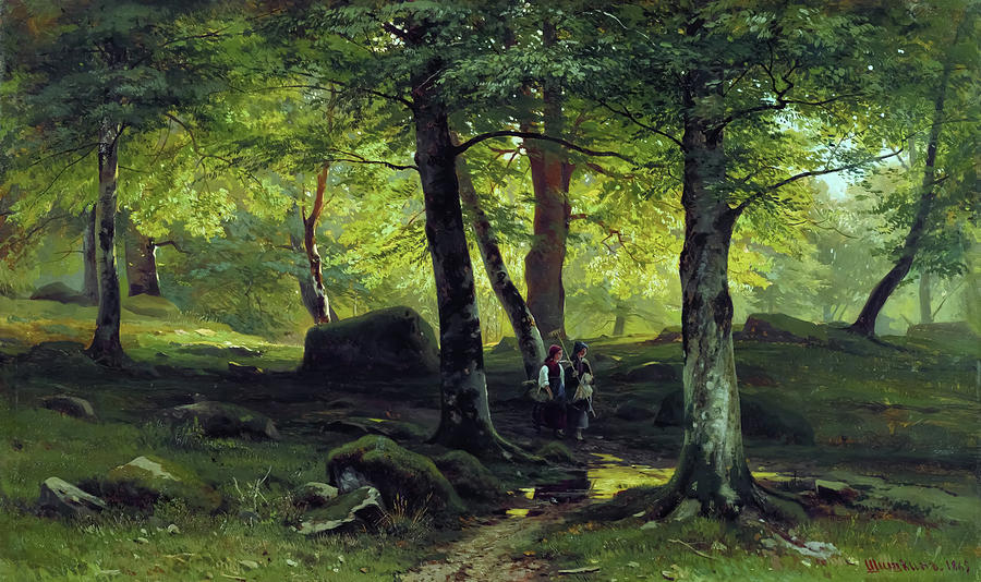 Nature Painting - In the Grove by Ivan Chichkine