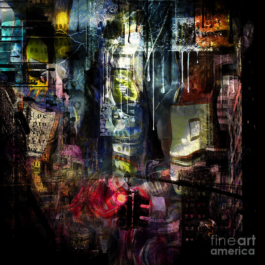 Abstract Digital Art - In the Heart of the City by Bruce Rolff